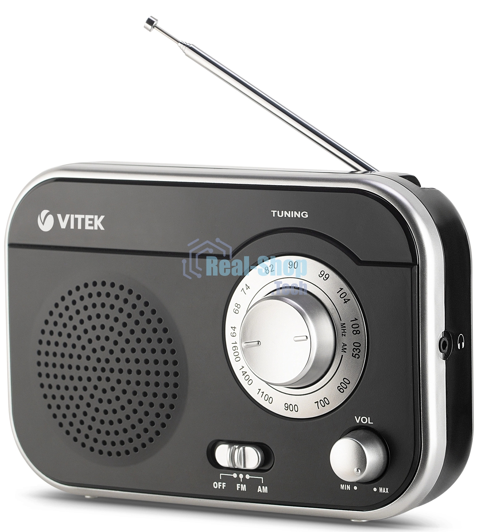 Радиоприемник Vitek VT-3593 (BK) Выходная мощность 1 вт. Динамики 1.Тип батареек UM-2/C