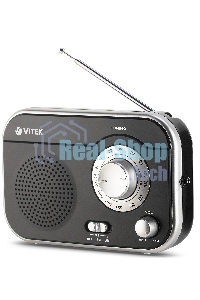Радиоприемник Vitek VT-3593 (BK) Выходная мощность 1 вт. Динамики 1.Тип батареек UM-2/C