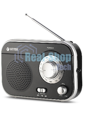 Радиоприемник Vitek VT-3593 (BK) Выходная мощность 1 вт. Динамики 1.Тип батареек UM-2/C