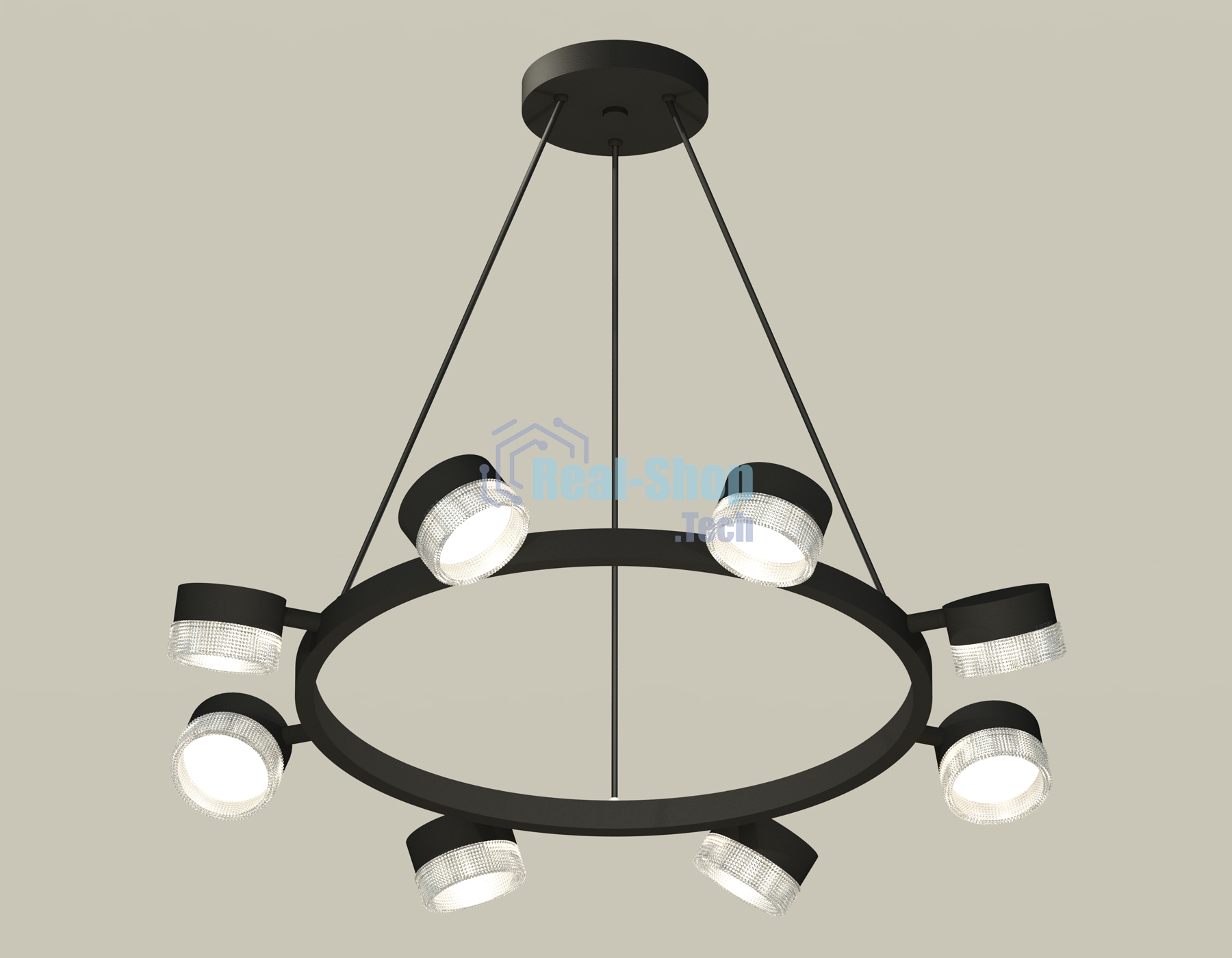 Светильник Ambrella light XB9198250/8 SBK/CL черный песок/прозрачный GX53 (C9198, N8480)