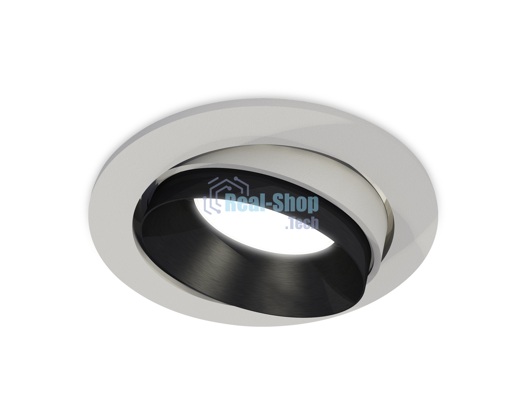 Комплект встраиваемого поворотного светильника Ambrella light XC7653021 SGR/PBK серый песок/черный полированный MR16 GU5.3 (C7653, N7031)