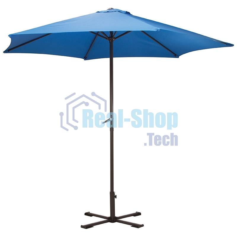 Зонт садовый Ecos GU-03 (синий) с крестообразным основанием