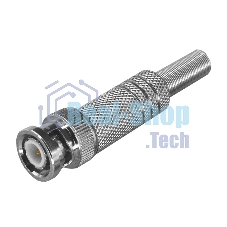 Разъем штекер BNC под пайку с пружиной металл (универсальный) PROCONNECT