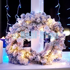 Заснеженный еловый венок Neon-night Ø 45 см, ПВХ