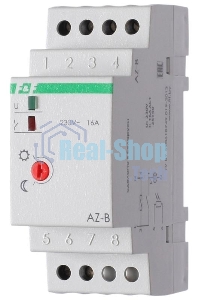 Фотореле AZ-B (выносной герметичный фотодатчик IP65 монтаж на DIN-рейке 2 модуля 230В 16А 1НО IP20)(аналог ФР-7Е) F&F EA01.001.009