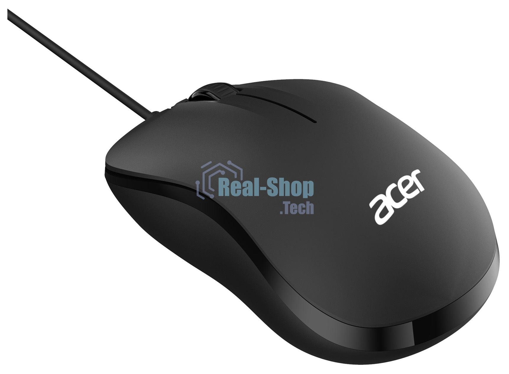 Мышь проводная Acer OMW140 черный, 1200 dpi, USB, кнопки - 3