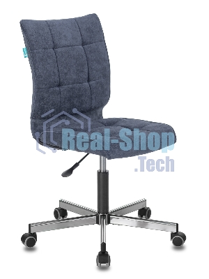 Кресло Бюрократ CH-330M/LT-27 темно-синий, экокожа, 120 кг, механизм качания, без подлокотников