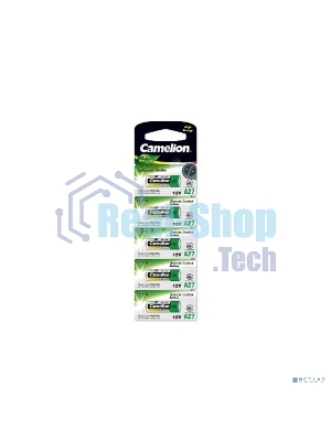 Батарейка Camelion LR27A BL-5 Mercury Free (A27-BP5, 12В) (5шт. в уп-ке)