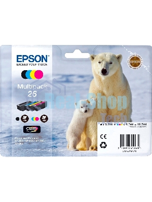 Картридж струйный Epson C13T26164010 черный/голубой/желтый/пурпурный набор карт. (200 стр 17 мл ) для Epson XP-600/605/700/710/800