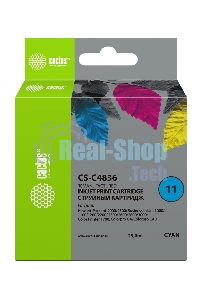 Картридж струйный Cactus CS-C4836 голубой (29 мл) для №11 HP 2000/2500/1000/1100/1200