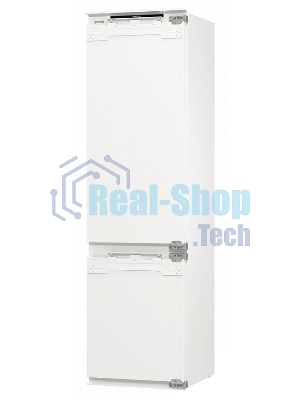 Встраиваемый холодильник Gorenje NRKI519E82WF, 193 см, электронное управление, цифровой дисплей, Wi-Fi, NoFrost Dual, Multiflow 360, контейнер CrispZone с контролем влажности, функция ConvertActive, AdaptTech, MultiAdjust, жесткое крепление, инверторный компрессор, уровень шума 35 дБ