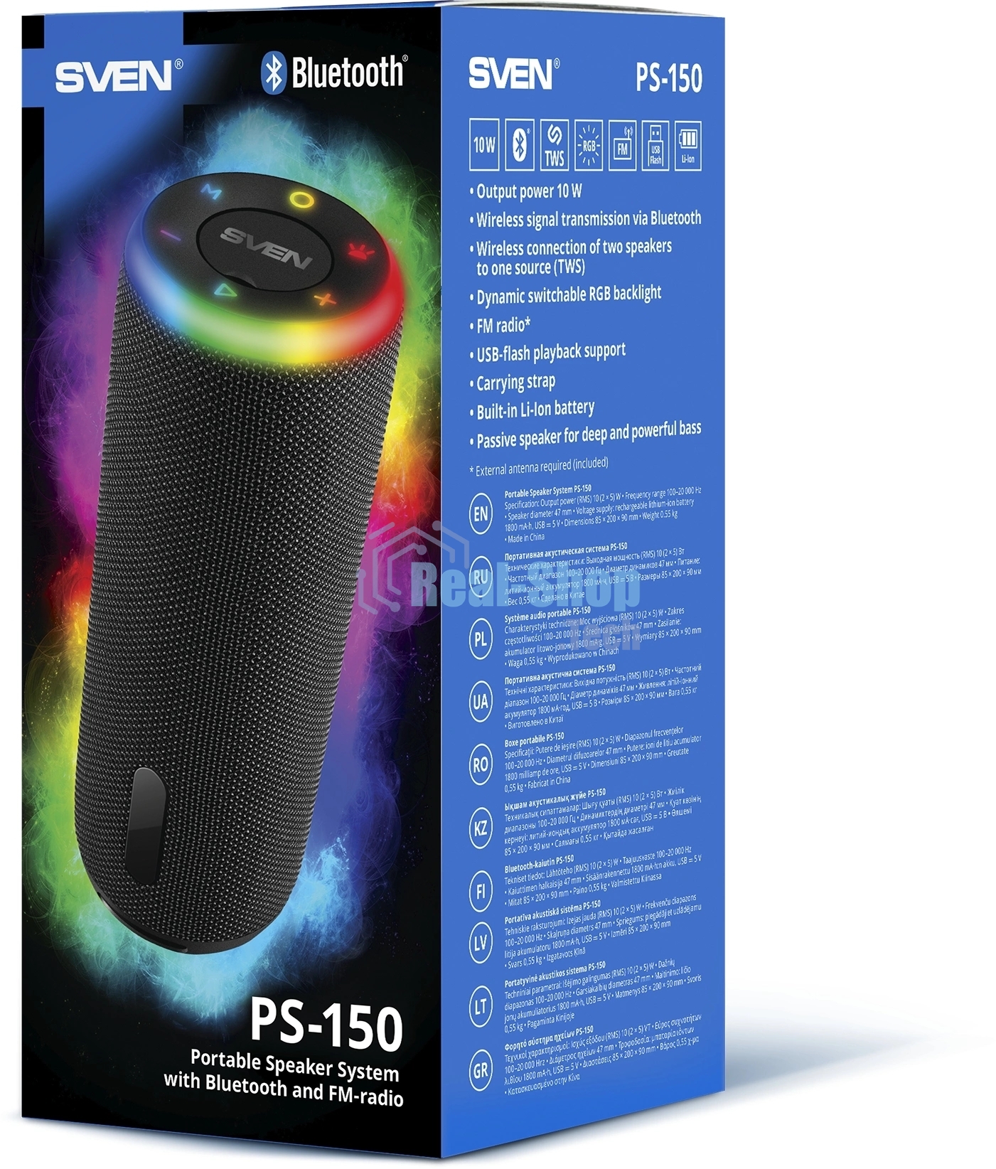 Беспроводная колонка SVEN PS-150, черный