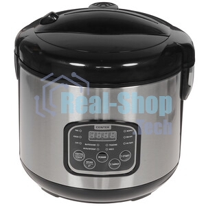 Мультиварка Centek CT-1490 (сталь)скороварка,1000Вт; 5.0л, 8 программ, ненагр крышка, а/п покр(4)