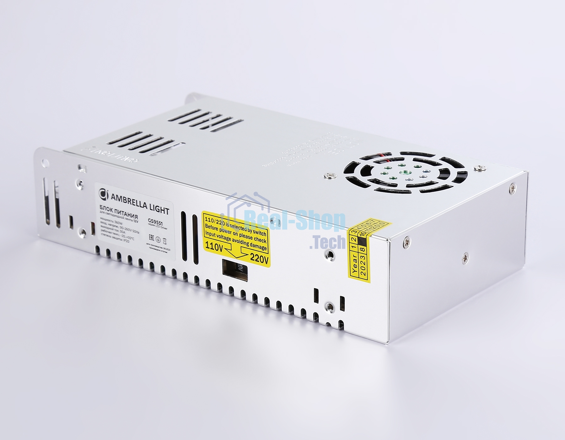 Блок питания 12V 360W 30A IP20 90-260V 215*115*50