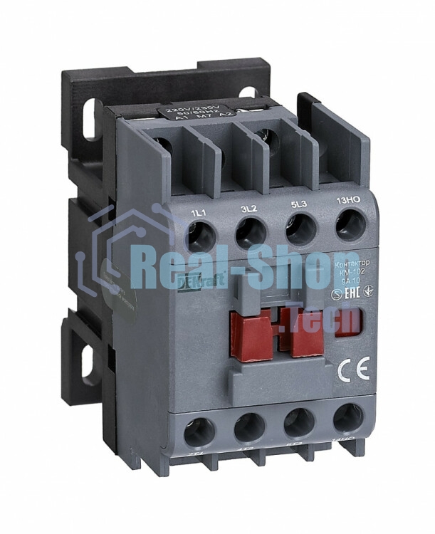 Контактор 9А 220В/230В АС3 АС4 1НО КМ-102 DEKraft