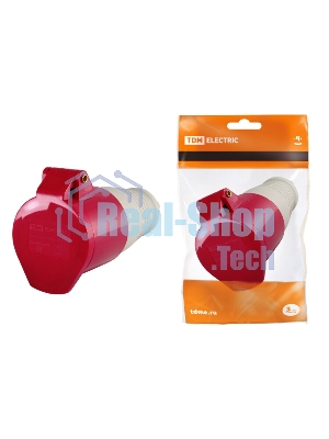 Розетка 224 переносная 3Р+РЕ 32А 380В IP44 | SQ0603-0013 | TDM