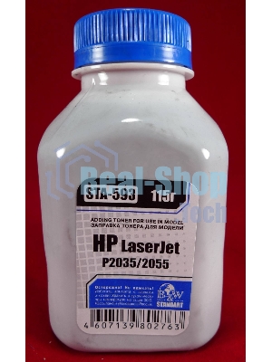 Тонер HP LJ P2035/2055/M401/M425 (флакон, 115г) B&W Standart фас России