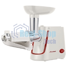 Мясорубка электрическая АКСИНЬЯ КС-2002 белый с красным: 2000 Вт + НАСАДКА ДЛЯ ТОМАТОВ (4)+ПОДАРОК