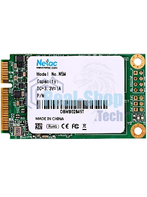 Накопитель SSD Netac N5M, 512Gb, mSATA, R/W 540/490
