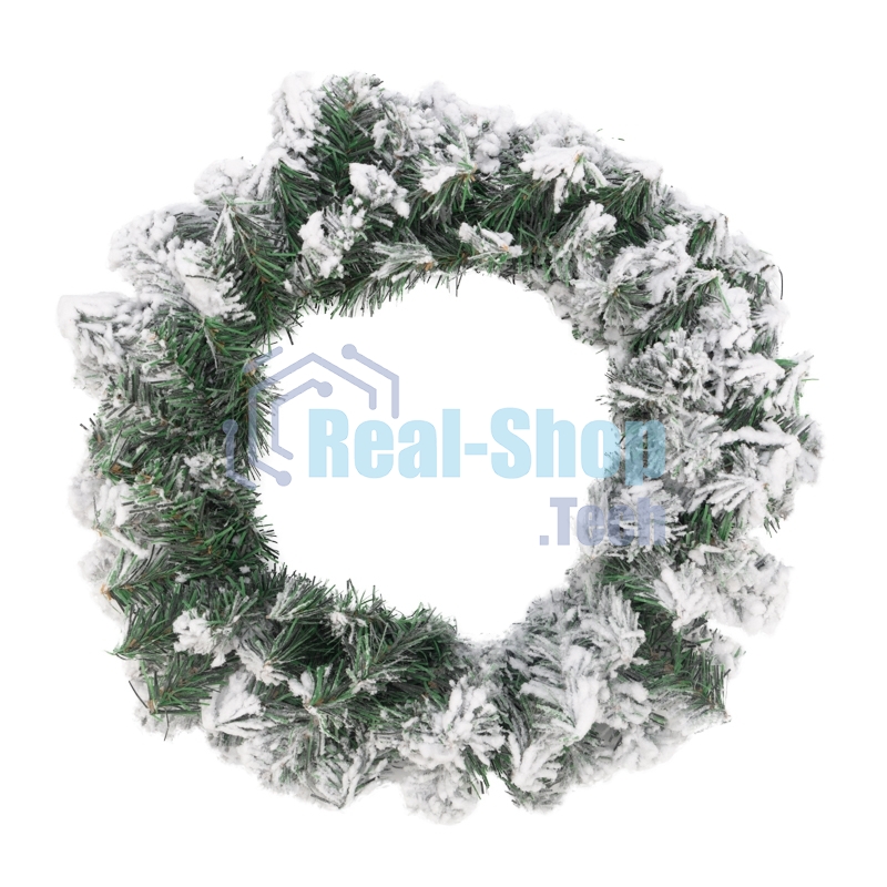 Заснеженный еловый венок Neon-night Ø 45 см, ПВХ