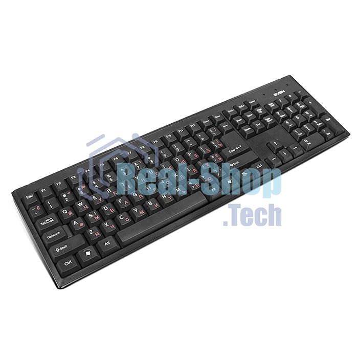 Клавиатура проводная Keyboard SVEN Standard 303 Power USB+PS/2 черная SV-03100303PU