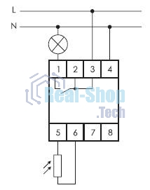 Фотореле AZ-B (выносной герметичный фотодатчик IP65 монтаж на DIN-рейке 2 модуля 230В 16А 1НО IP20)(аналог ФР-7Е) F&F EA01.001.009