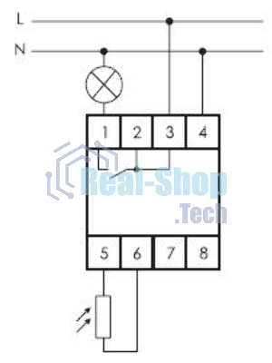 Фотореле AZ-B (выносной герметичный фотодатчик IP65 монтаж на DIN-рейке 2 модуля 230В 16А 1НО IP20)(аналог ФР-7Е) F&F EA01.001.009