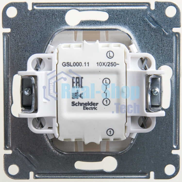 Механизм выключателя 1-кл. СП Glossa 10А IP20 10AX перламутр SchE GSL000611
