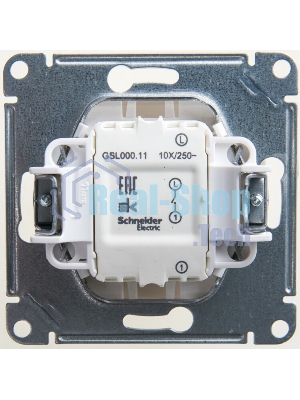 Механизм выключателя 1-кл. СП Glossa 10А IP20 10AX перламутр SchE GSL000611