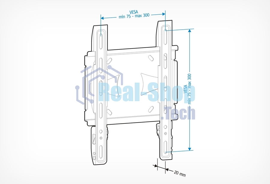 Кронштейн для телевизора Holder LCDS-5045 металлик 19
