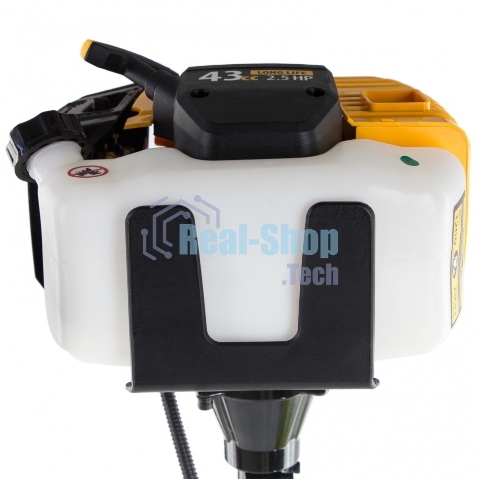 Триммер Denzel DT 43 бензиновый 43см3 2.5 лс. неразъемная штанга состоит из 2 частей