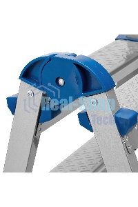 Стремянка двухсторонняя Сибртех 3 ст., сталь профиль, стальные ступени