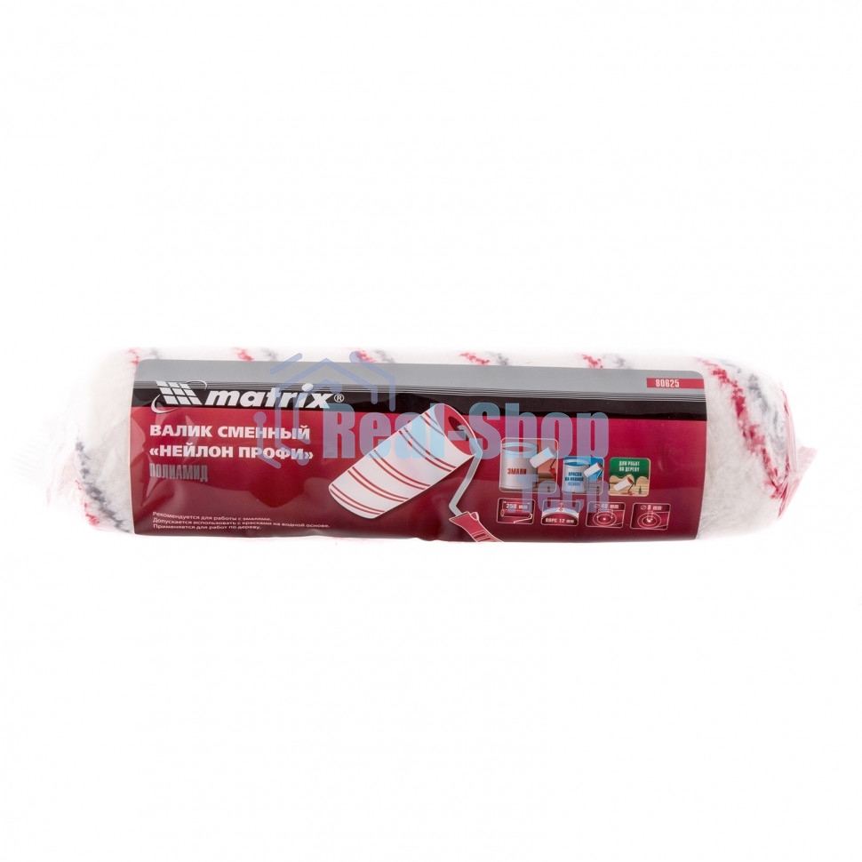 Валик сменный Matrix нейлон, 250 мм, ворс 12 мм, D 48 мм, D ручки 8 мм