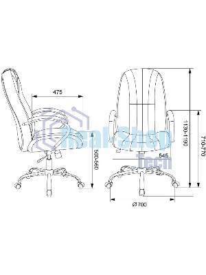 Кресло Бюрократ T-898SL/BLACK черный, экокожа