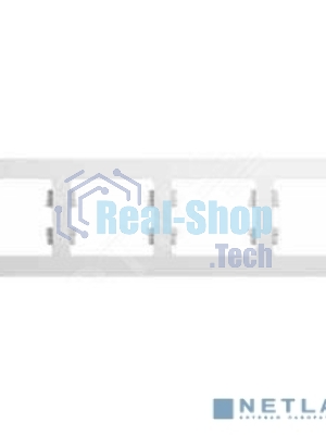 Рамка Schneider-electric GSL000104 Glossa 4-постовая, горизонтальная, белый