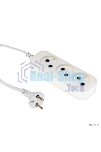 Сетевой удлинитель Buro BU-PSL3.3/W 3 м (3 розетки) белый (пакет ПЭ)