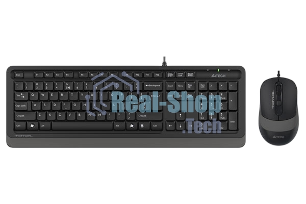 Комплект клавиатура+мышь A4Tech FStyler F1010 проводной, USB, 1600 DPI, чёрный