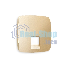 Лицевая панель OMEGA (Шампань) для компьютерной/телефонной розетки RJ-45/RJ-11 QUANT OP6120