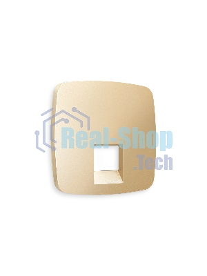 Лицевая панель OMEGA (Шампань) для компьютерной/телефонной розетки RJ-45/RJ-11 QUANT OP6120