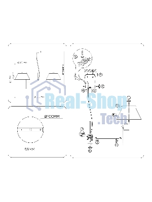 Люстра Ambrella light LH72473/5 BS/WH латунь/белый Е14/5 max 40W D1000*290-1080