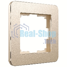 Рамка на 1 пост Platinum (шампань) W0012611