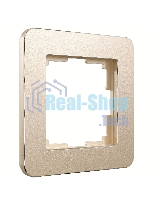 Рамка на 1 пост Platinum (шампань) W0012611