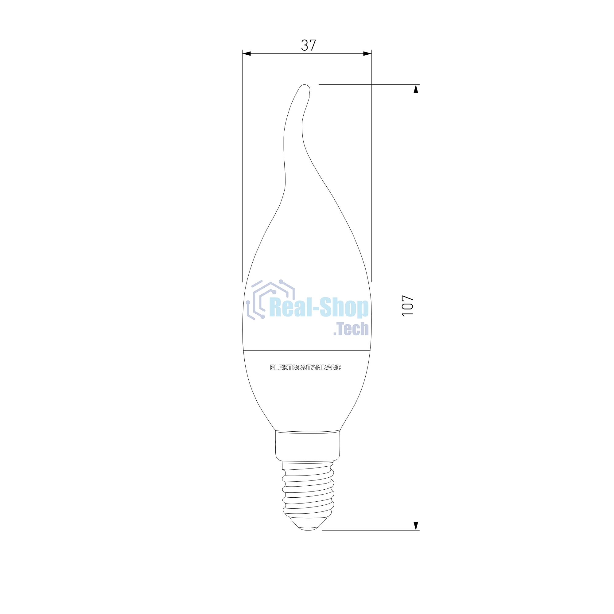 Dimmable 7W 4200K E14 (CW35) (BLE1450) / Лампа светодиодная