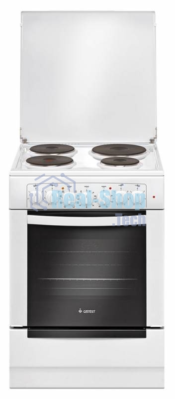Плита электрическая Gefest 6140-02 белый, конфорок 4 электрических, духовка 55 л, 60 см x 85 см x 60 см