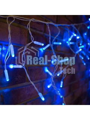 Гирлянда Neon-night Айсикл (бахрома) светодиодный, 4,8 х 0,6 м, белый провод, 230 В, диоды синие, 152 LED
