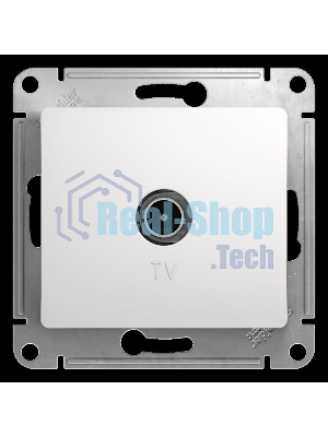 Механизм розетки TV 1-м СП Glossa 1DB белый SchE GSL000191