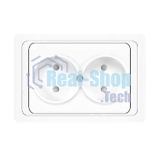 Розетка 2-м СП Валери 16А IP20 защ. шторки бел. Universal В0102x