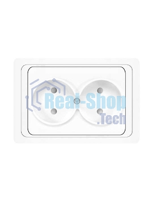 Розетка 2-м СП Валери 16А IP20 защ. шторки бел. Universal В0102x