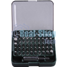 Отвертки-насадки (биты) Набор Kraftool Биты с адаптером в пластиковом боксе, Cr-V, 61 предмет 26140-H61