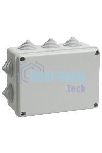 Коробка КМ41242 распаячная Iek UKO10-150-110-070-K41-55 для о/п 150х110х70 мм IP55 (RAL7035, 10 гермовводов)